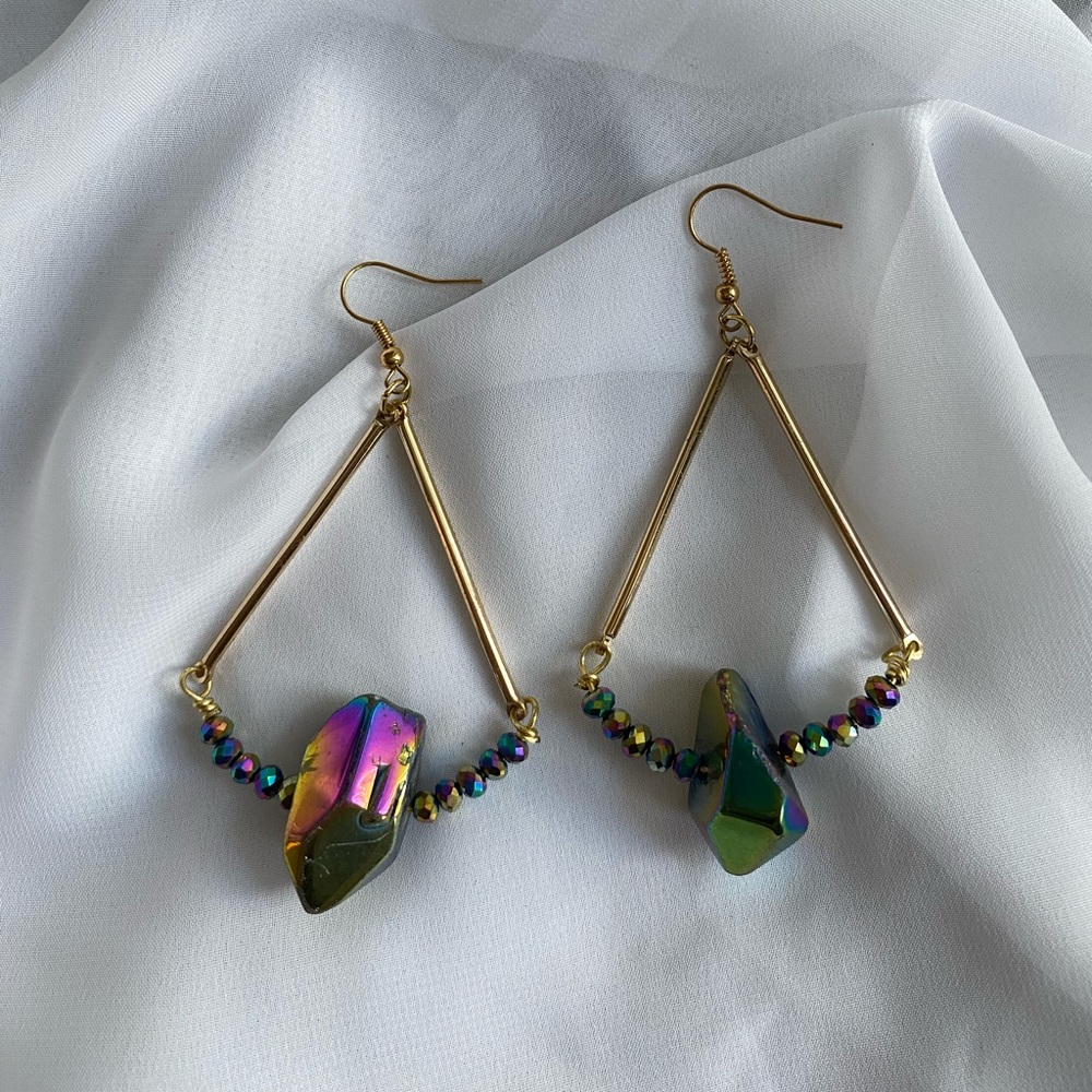 New handmade Iridescent earrings